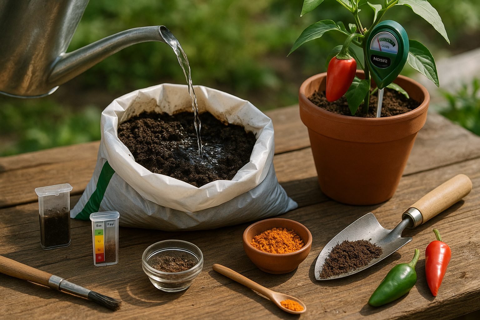Prepping and Testing Your Pepper Potting Soil