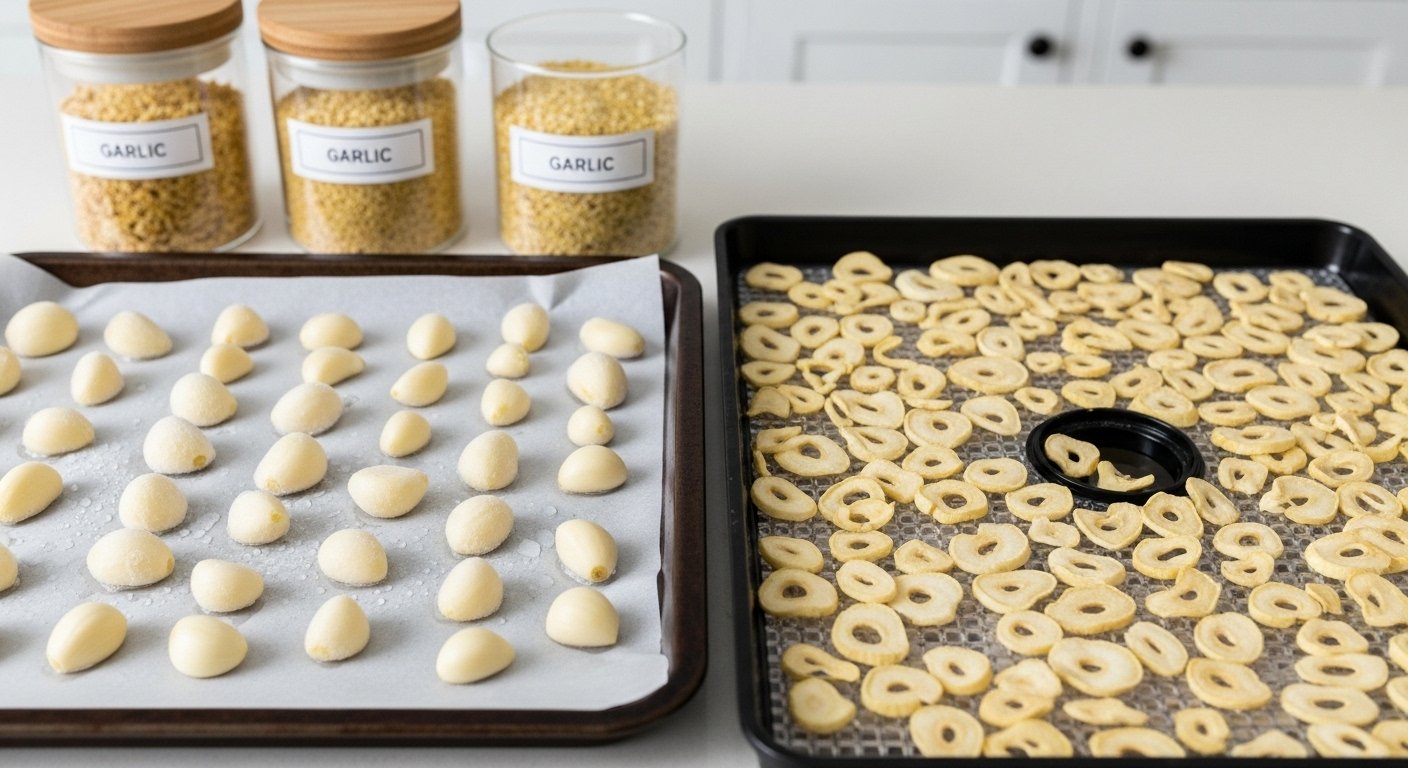 Preserving Garlic for the Long Haul Freezing and Dehydrating