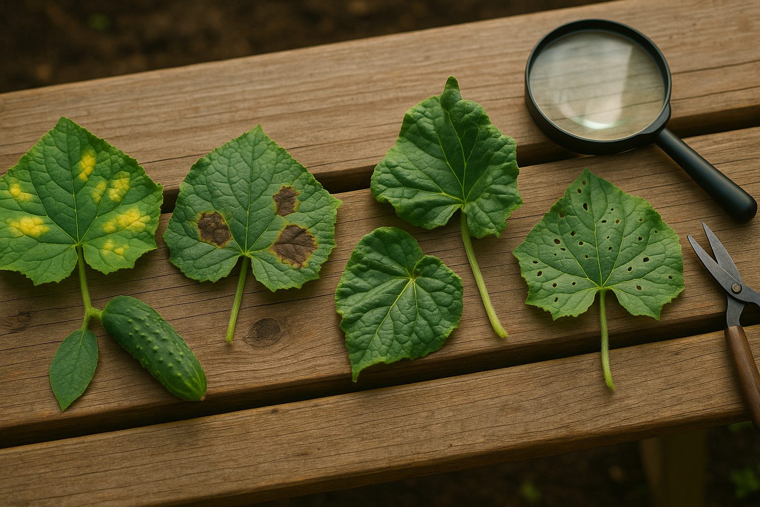 Recognizing Early Symptoms of Cucumber Fungal Diseases