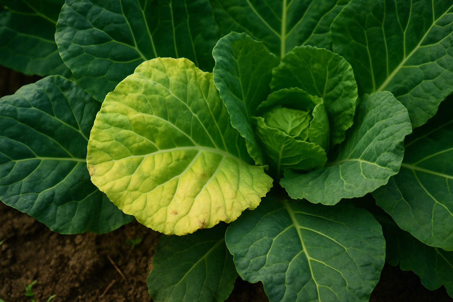 Recognizing Yellowing Leaves in Wild Cabbage