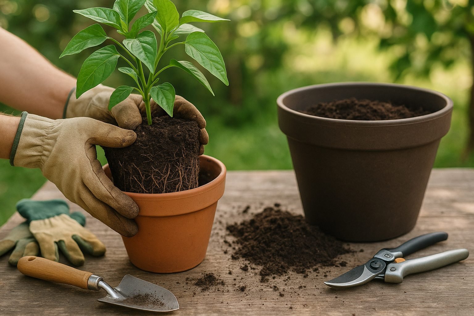 Repotting Your Pepper Plant