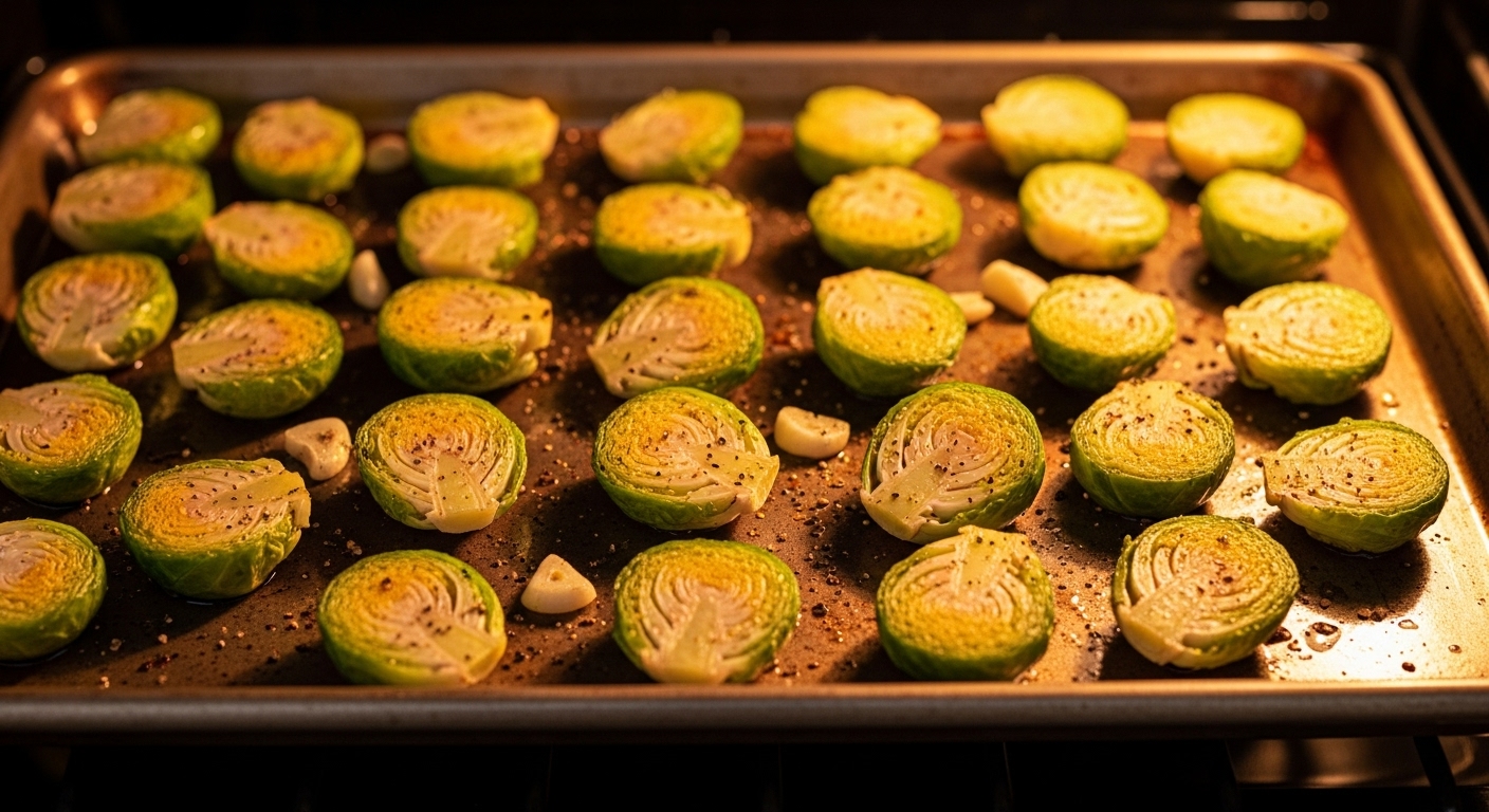 Roasting Brussels Sprouts for Crispiness Flavor