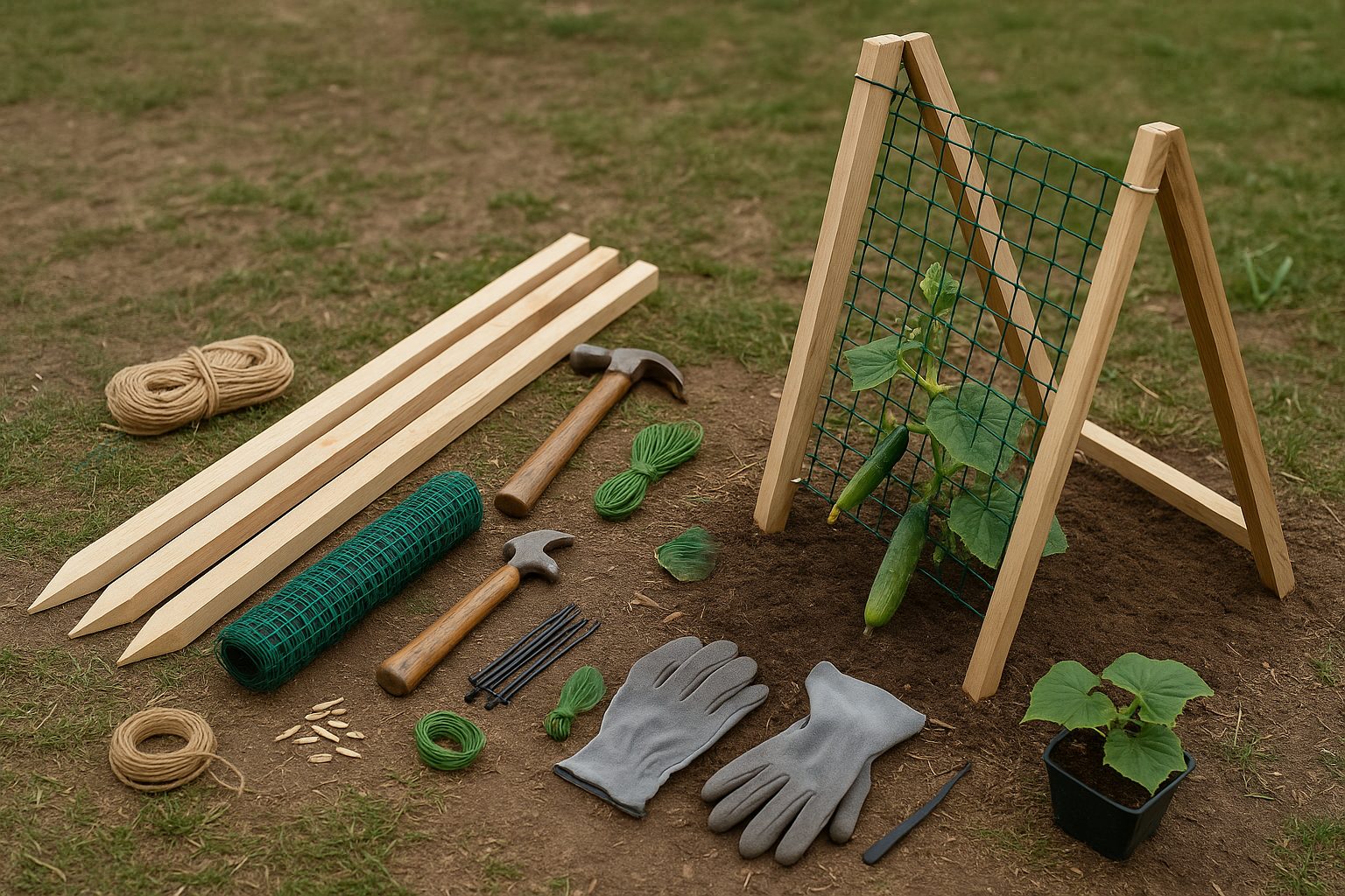 Selecting and Building Your Cucumber Trellis