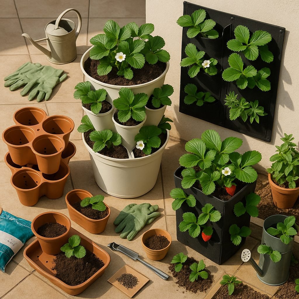 Setting Up Your Vertical Strawberry Garden