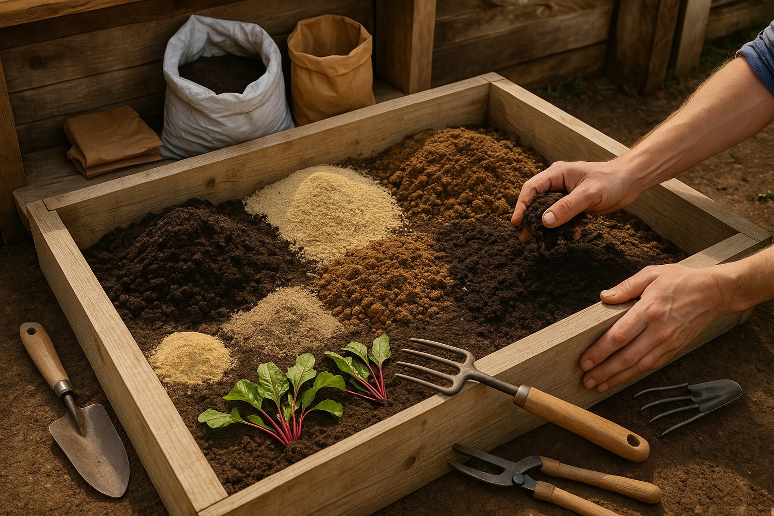 Soil Mix and Preparation for Beets in Raised Beds