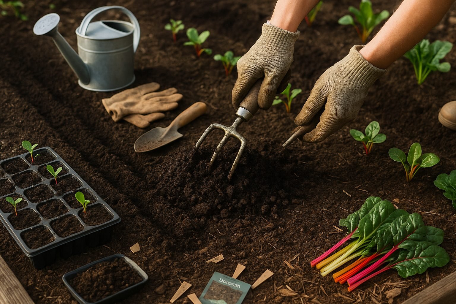 Soil Preparation and Planting Swiss Chard