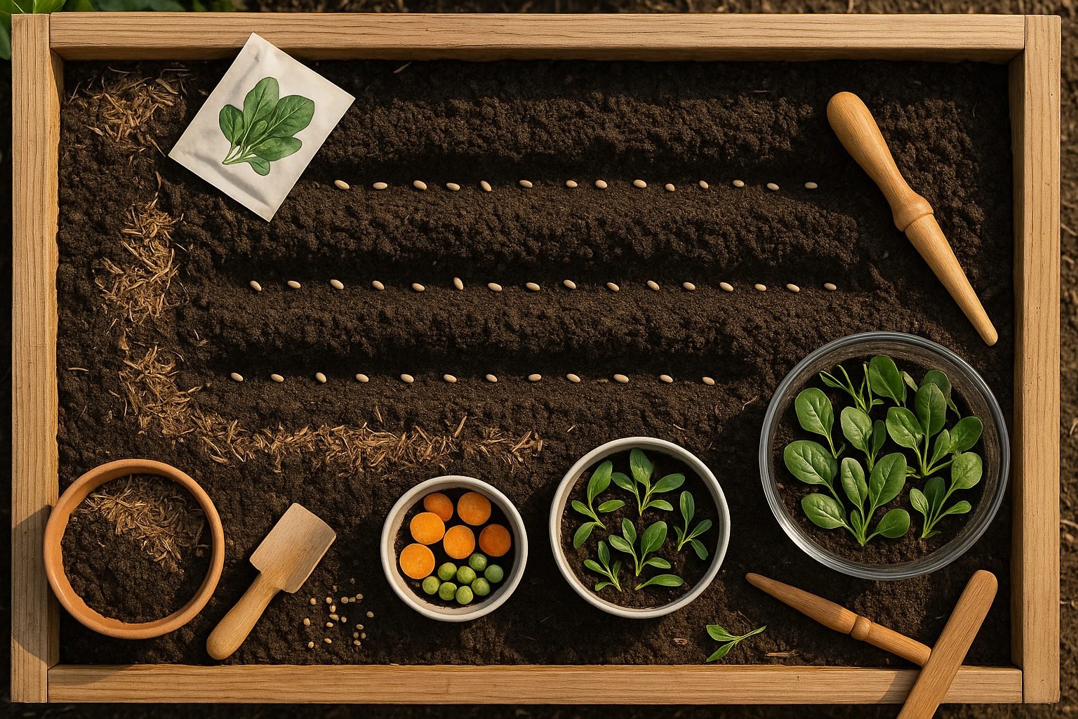Sowing Planting Spinach