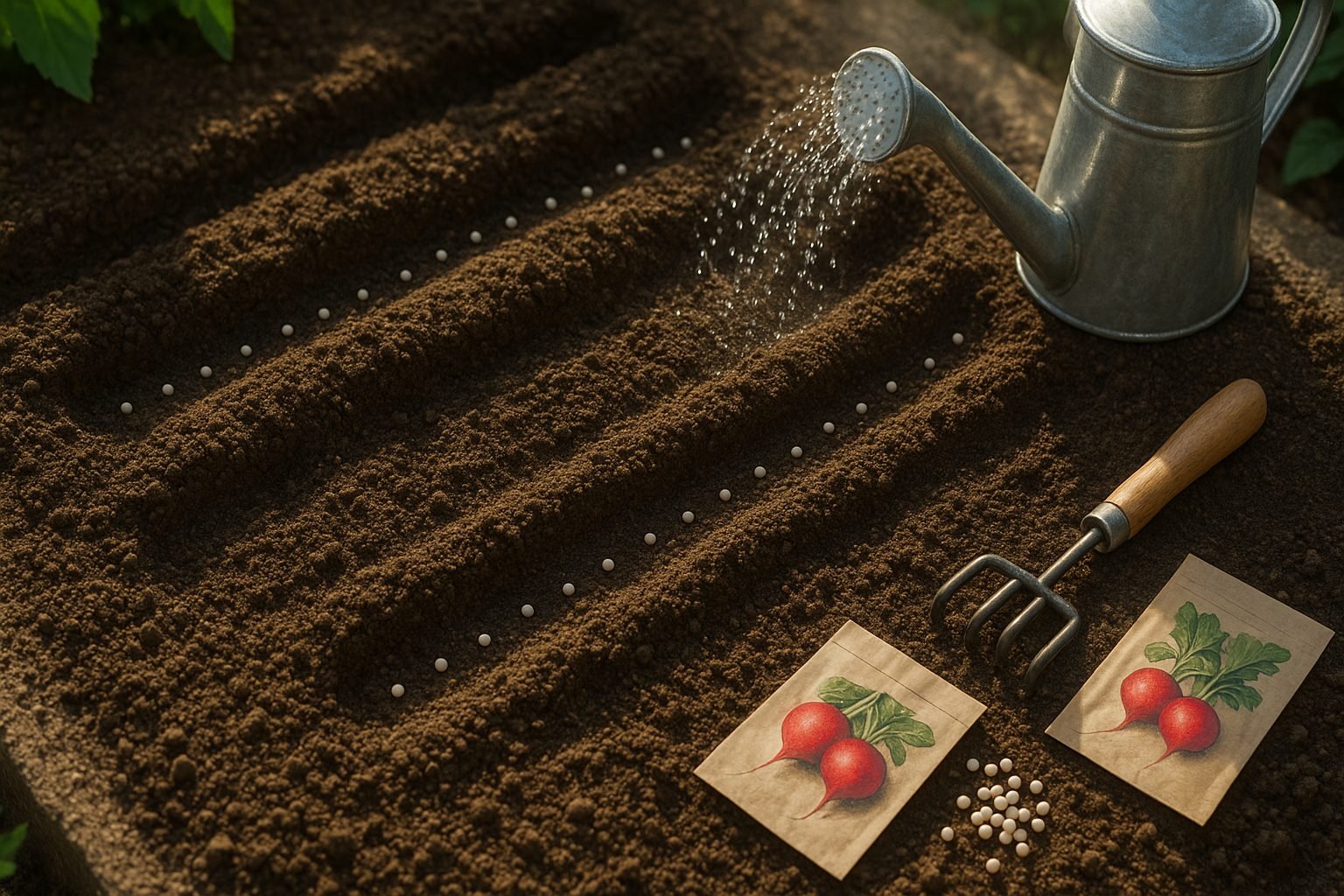 Sowing Radish Seeds