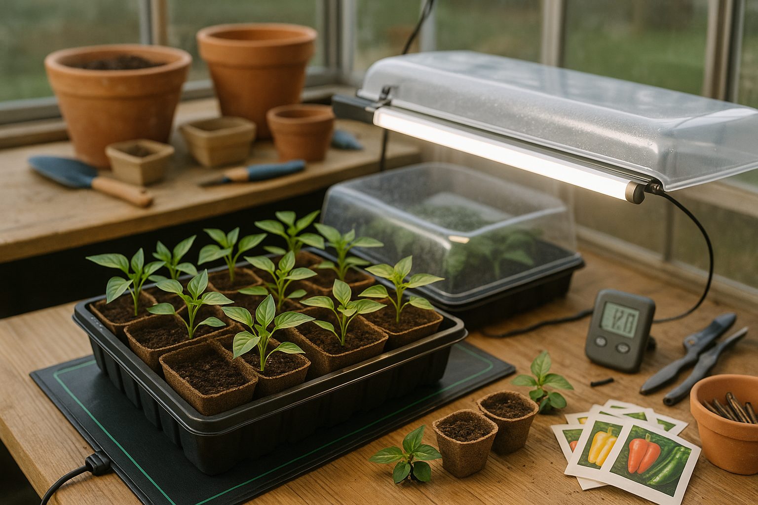 Starting Peppers from Seed to Seedling