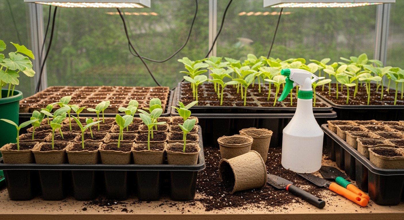 Starting Zucchini Seeds and Managing Young Plants Indoors