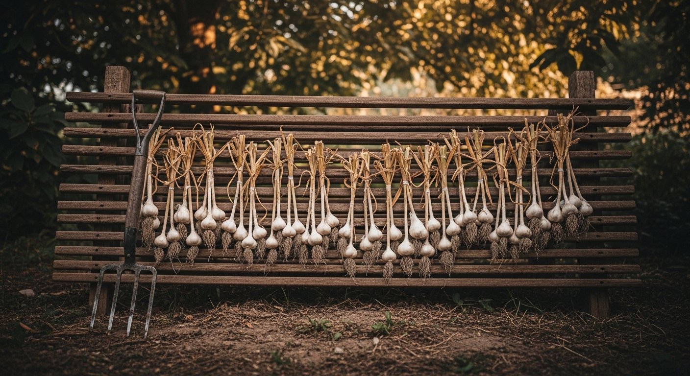 Step 1 Harvesting Drying and Curing Garlic