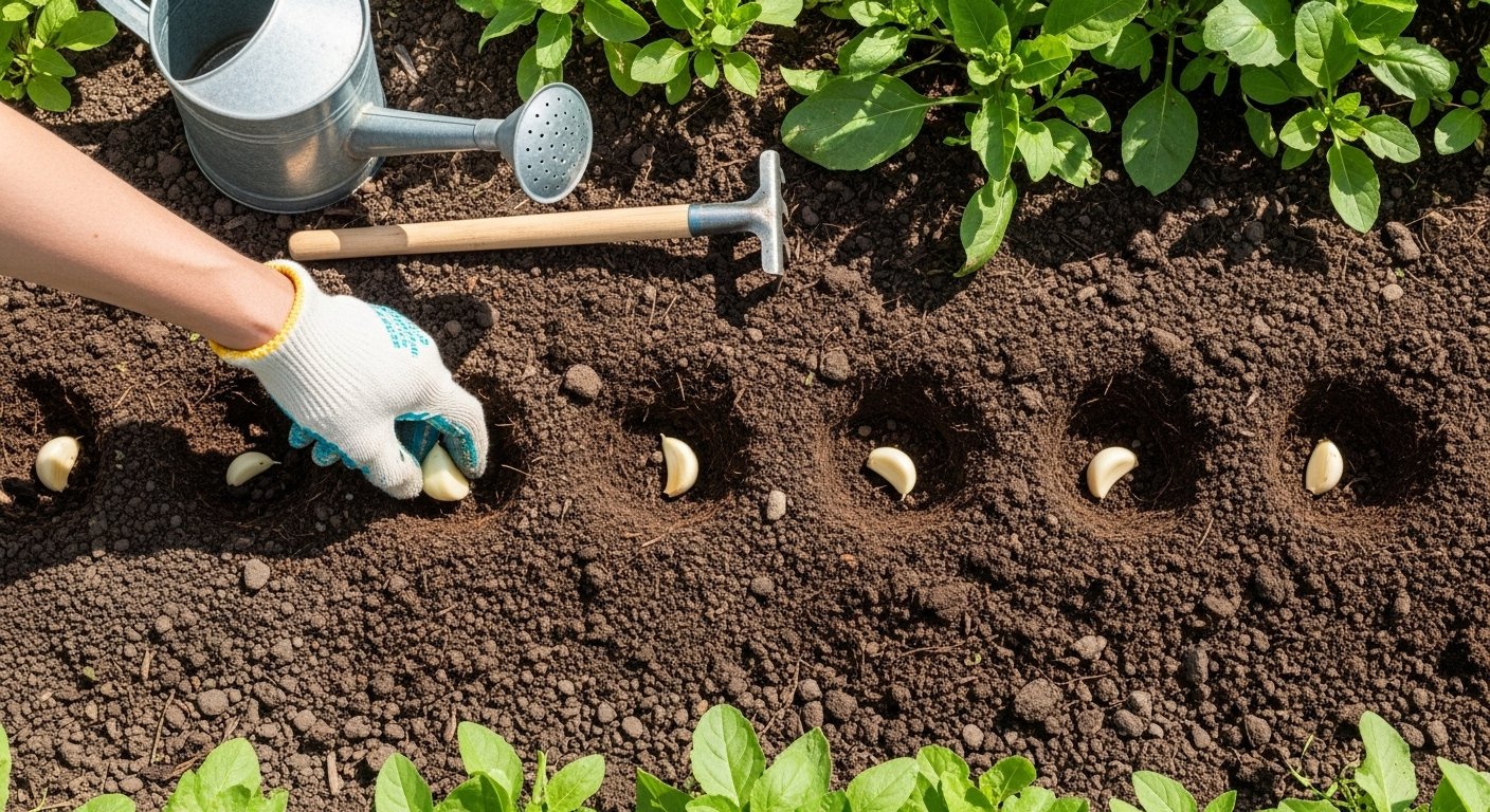 Step-by-Step Planting Garlic Cloves