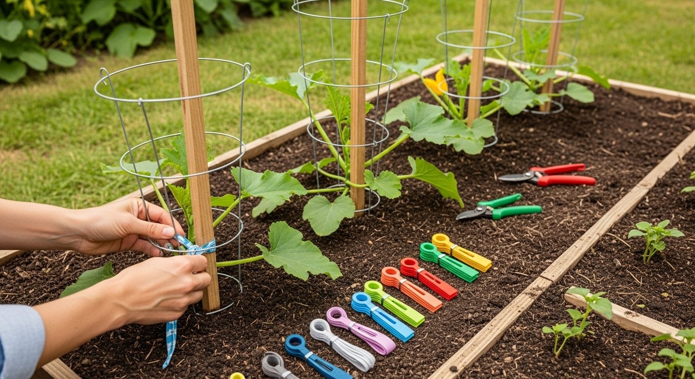 Step-by-Step Training and Supporting Zucchini Plants