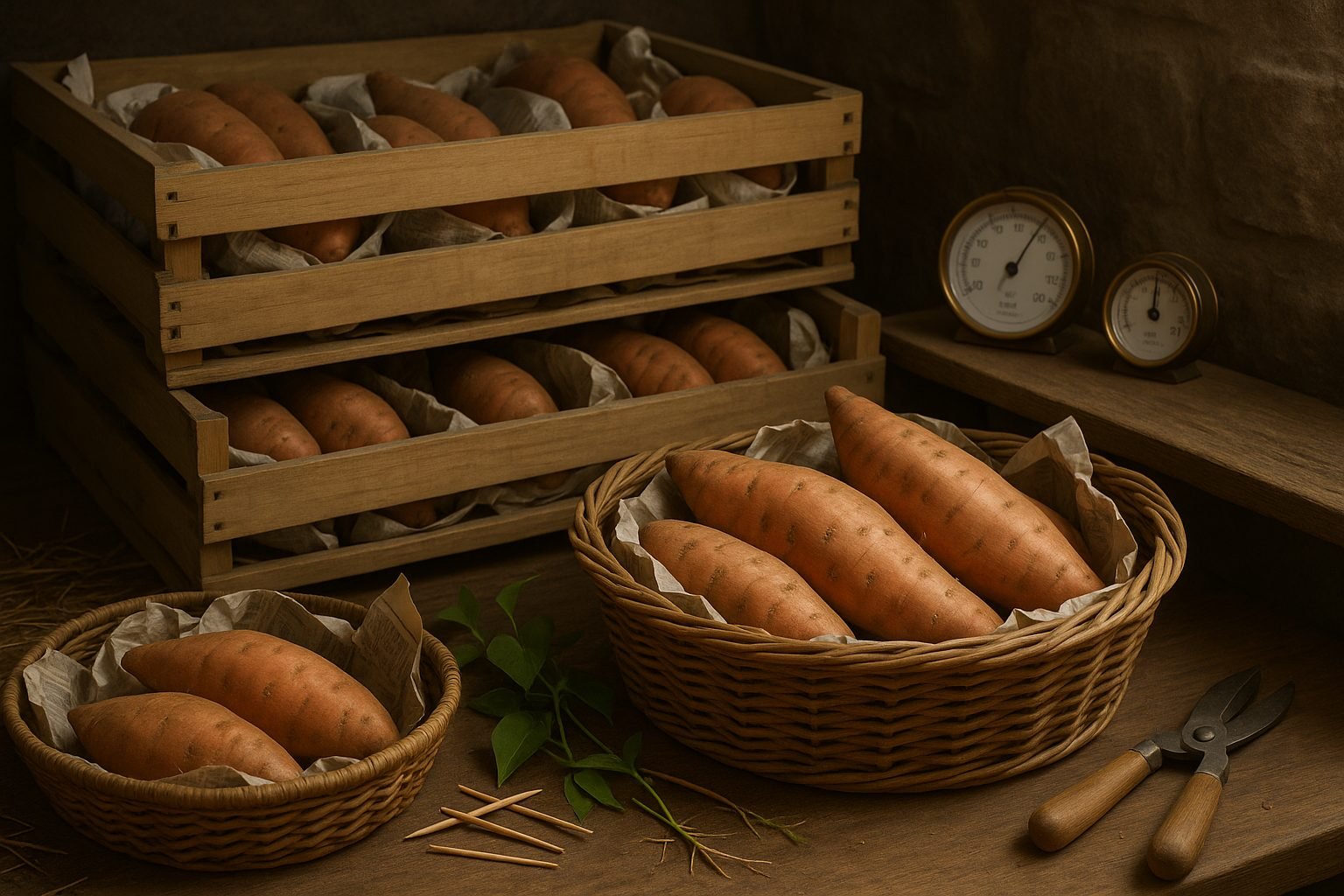 Storing and Overwintering Sweet Potato Tubers
