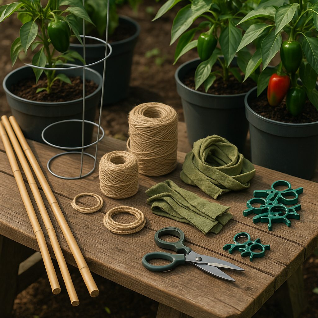 Supporting Bell Peppers in Pots