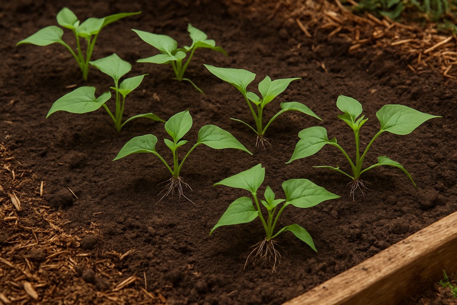Transferring Sweet Potato Slips to Soil