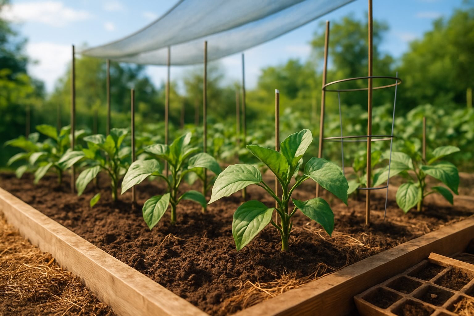 Transplanting Eggplant Seedlings Outdoors