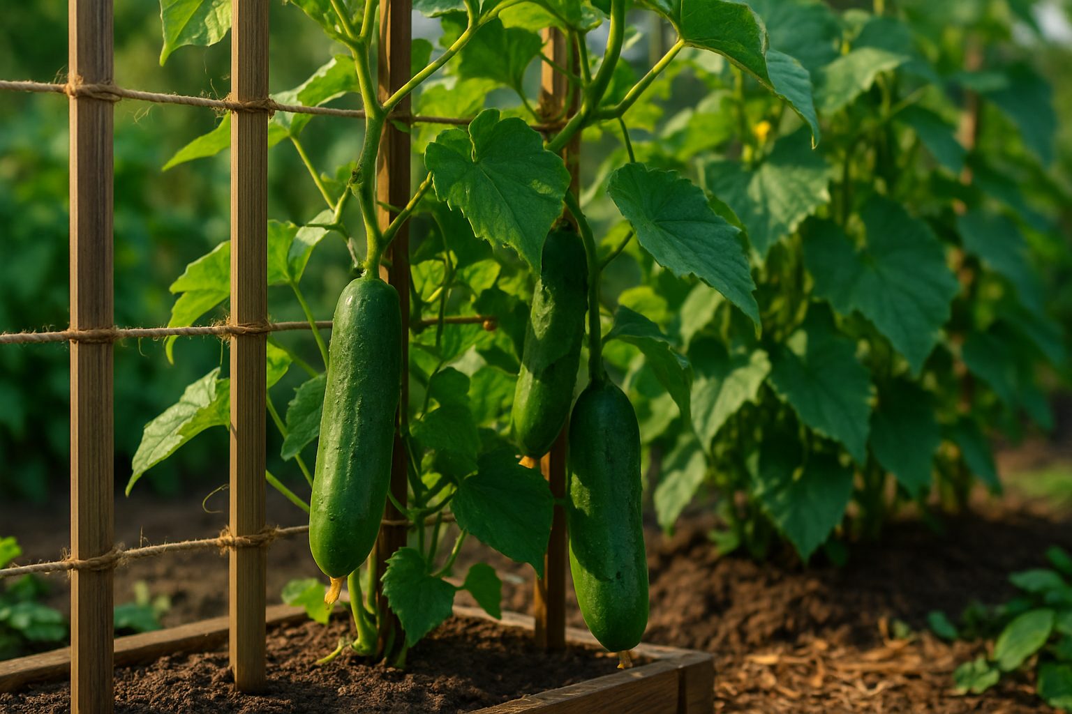 Trellised vs Ground Cucumbers Benefits of Growing Vertically