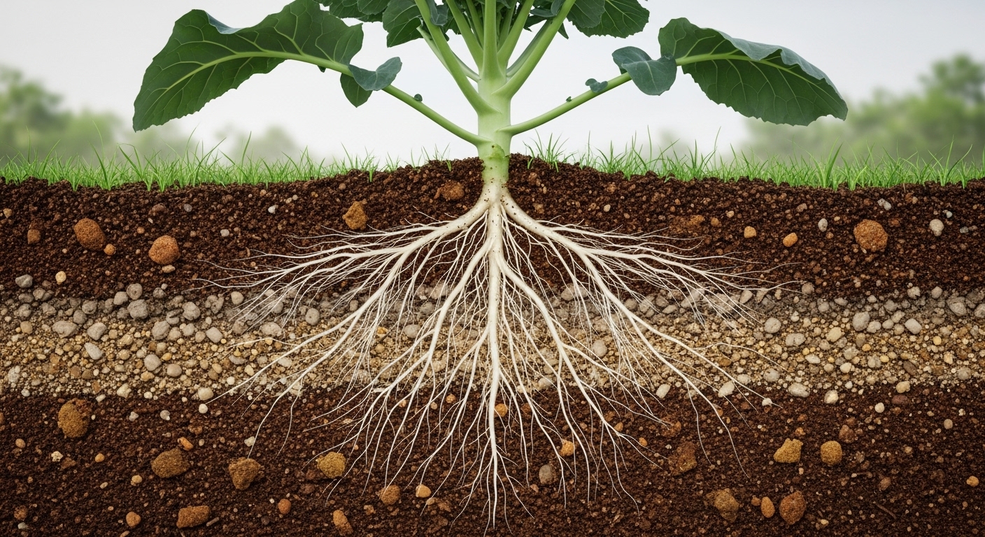 Types and Structure of Broccoli Roots