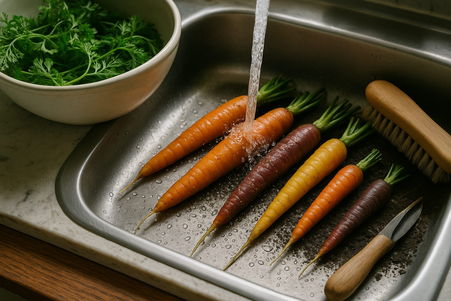 Washing and Prepping Carrots