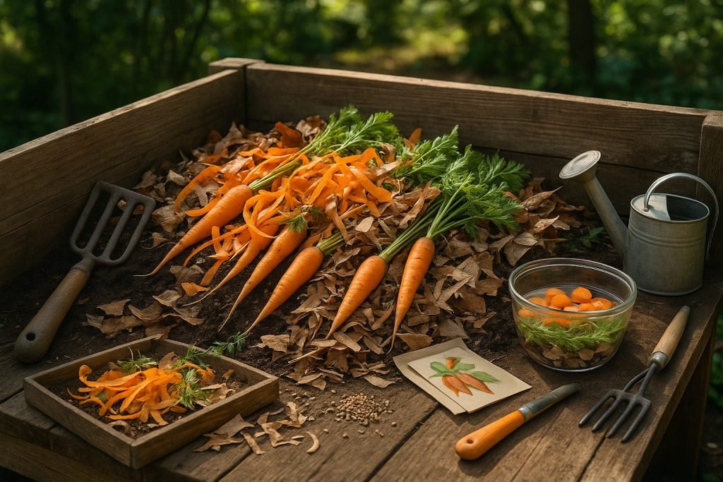 Composting Carrot Scraps and Peelings